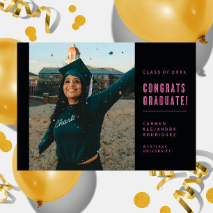 MODERNE MINIMALISTISCHE GLÜCKWUNSCH GRADUATE INVIT EINLADUNG