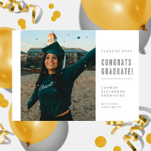 MODERNE MINIMALISTISCHE GLÜCKWUNSCH GRADUATE INVIT EINLADUNG
