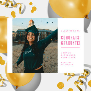 MODERNE MINIMALISTISCHE GLÜCKWUNSCH GRADUATE INVIT EINLADUNG