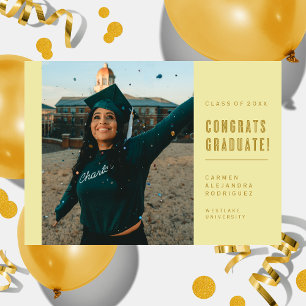 MODERNE MINIMALISTISCHE GLÜCKWUNSCH GRADUATE INVIT EINLADUNG