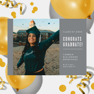 MODERNE MINIMALISTISCHE GLÜCKWUNSCH GRADUATE INVIT EINLADUNG