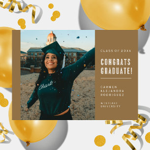 MODERNE MINIMALISTISCHE GLÜCKWUNSCH GRADUATE INVIT EINLADUNG