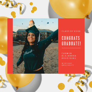 MODERNE MINIMALISTISCHE GLÜCKWUNSCH GRADUATE INVIT EINLADUNG