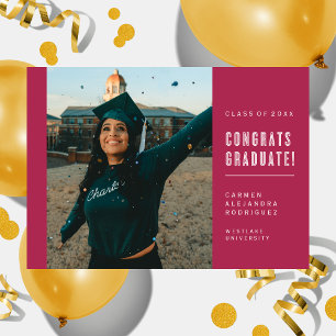 MODERNE MINIMALISTISCHE GLÜCKWUNSCH GRADUATE INVIT EINLADUNG