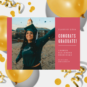 MODERNE MINIMALISTISCHE GLÜCKWUNSCH GRADUATE INVIT EINLADUNG