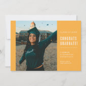 MODERNE MINIMALISTISCHE GLÜCKWUNSCH GRADUATE INVIT EINLADUNG (Vorderseite)