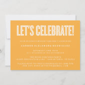 MODERNE MINIMALISTISCHE GLÜCKWUNSCH GRADUATE INVIT EINLADUNG (Rückseite)