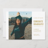 MODERNE MINIMALISTISCHE GLÜCKWUNSCH GRADUATE INVIT EINLADUNG (Vorderseite)