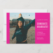 MODERNE MINIMALISTISCHE GLÜCKWUNSCH GRADUATE INVIT EINLADUNG (Vorderseite)