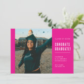 MODERNE MINIMALISTISCHE GLÜCKWUNSCH GRADUATE INVIT EINLADUNG (Stehend Vorderseite)