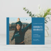 MODERNE MINIMALISTISCHE GLÜCKWUNSCH GRADUATE INVIT EINLADUNG (Stehend Vorderseite)