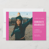 MODERNE MINIMALISTISCHE GLÜCKWUNSCH GRADUATE INVIT EINLADUNG (Vorderseite)