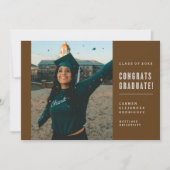 MODERNE MINIMALISTISCHE GLÜCKWUNSCH GRADUATE INVIT EINLADUNG (Vorderseite)