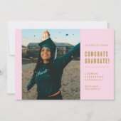 MODERNE MINIMALISTISCHE GLÜCKWUNSCH GRADUATE INVIT EINLADUNG (Vorderseite)