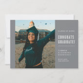 MODERNE MINIMALISTISCHE GLÜCKWUNSCH GRADUATE INVIT EINLADUNG (Vorderseite)