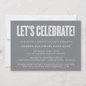 MODERNE MINIMALISTISCHE GLÜCKWUNSCH GRADUATE INVIT EINLADUNG (Rückseite)