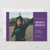 MODERNE MINIMALISTISCHE GLÜCKWUNSCH GRADUATE INVIT EINLADUNG (Vorderseite)