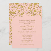 Moderne Minimalistische Gold Glitzer Paare Dusche Einladung (Vorne/Hinten)