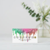 Moderne Minimalistische Gold Glitzer Tropfen Loyal Visitenkarte (Stehend Vorderseite)