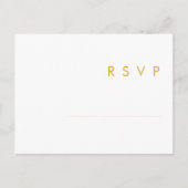 Moderne Minimalistische Gold Schriftart Wedding RS Postkarte (Vorderseite)