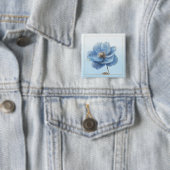 Moderne minimalistische Gold- und blaue Mohn-Knöpf Button (Beispiel)