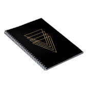 Moderne Minimalistische Golddreiecke Notizblock (Rechte Seite)