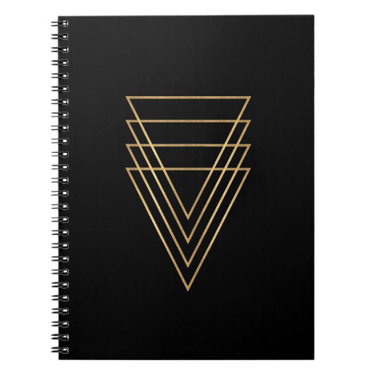 Moderne Minimalistische Golddreiecke Notizblock (Vorderseite)
