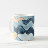 Moderne Minimalistische Goldene Sonnenerscheinung Kaffeetasse (Vorderseite Links)