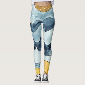 Moderne Minimalistische Goldene Sonnenerscheinung Leggings