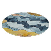 Moderne Minimalistische Goldene Sonnenerscheinung Schneidebrett (Ecke)