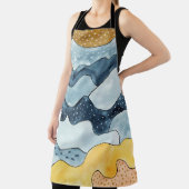 Moderne Minimalistische Goldene Sonnenerscheinung Schürze (InSitu)