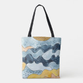 Moderne Minimalistische Goldene Sonnenerscheinung Tasche (Rückseite)