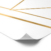 Moderne Minimalistische Goldene Striche Dreiecke Poster (Ecke)