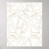 Moderne Minimalistische Goldene Striche Dreiecke Poster (Vorne)