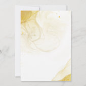 Moderne Minimalistische Goldhochzeit Einladung (Rückseite)