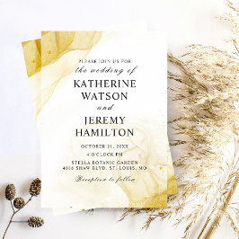 Moderne Minimalistische Goldhochzeit Einladung