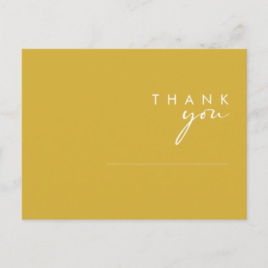 Moderne Minimalistische Goldhochzeit Vielen Dank P Postkarte (Vorderseite)