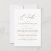 Moderne Minimalistische Goldkalligrafie-Hochzeitde RSVP Karte (Vorderseite)