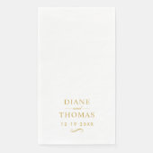 Moderne Minimalistische Goldprägung Serviette (Vorderseite)