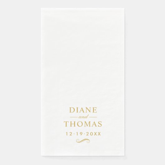 Moderne Minimalistische Goldprägung Serviette (Vorderseite)