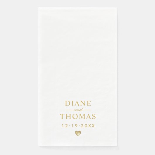 Moderne Minimalistische Goldprägung Serviette (Vorderseite)