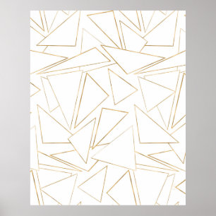 Moderne Minimalistische Goldschmiededreiecke Poster
