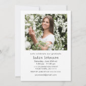 Moderne Minimalistische Grad-2-FOTO-Graduierungspa Einladung (Rückseite)