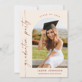 Moderne Minimalistische Grad-2-FOTO-Graduierungspa Einladung (Vorderseite)