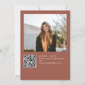 Moderne Minimalistische Grad-2-FOTO-Graduierungspa Einladung (Rückseite)