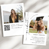 Moderne Minimalistische Grad-2-FOTO-Graduierungspa Einladung