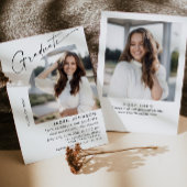 Moderne Minimalistische Grad-2-FOTO-Graduierungspa Einladung