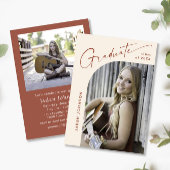 Moderne Minimalistische Grad-2-FOTO-Graduierungspa Einladung