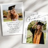 Moderne Minimalistische Grad-2-FOTO-Graduierungspa Einladung