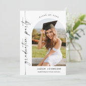 Moderne Minimalistische Grad-2-FOTO-Graduierungspa Einladung (Stehend Vorderseite)